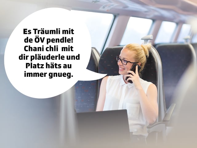 Frau im Zug. Frau im Zug.