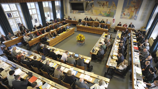 Sitzungsaal im Baselbieter Landrat. Sitzungsaal im Baselbieter Landrat.