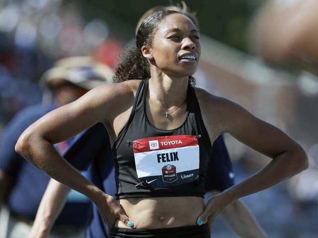 Allyson Felix belegte an den US-Meisterschaften über die 400 m den sechsten Platz. Allyson Felix belegte an den US-Meisterschaften über die 400 m den sechsten Platz.