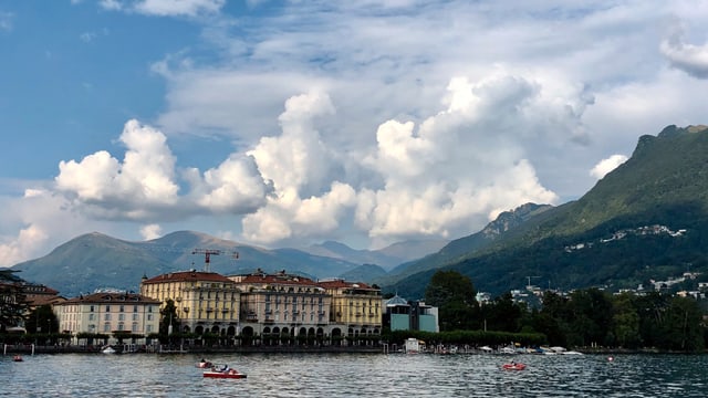 Quellwolken über dem Luganersee. Quellwolken über dem Luganersee.