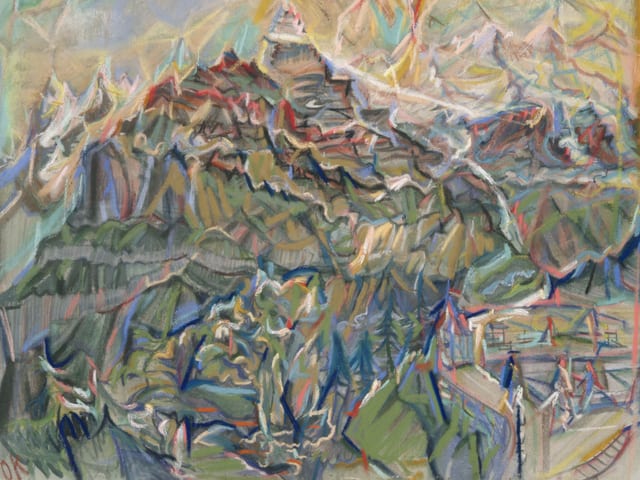 Eine abstrahierte Berglandschaft Eine abstrahierte Berglandschaft
