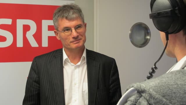 Marcel Niederer im SRF-Studio.
