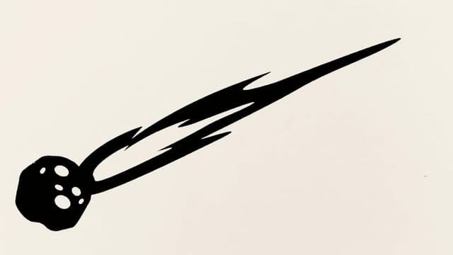 Fotographie der Meteoritenzeichnung auf dem Buchcover von «Klein-Sibirien» Fotographie der Meteoritenzeichnung auf dem Buchcover von «Klein-Sibirien»