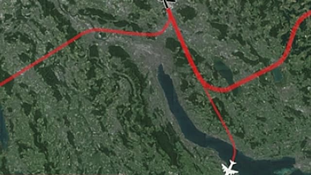 Karte mit den drei Varianten des Südstarts bei Bise Karte mit den drei Varianten des Südstarts bei Bise