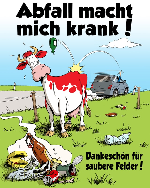 Plakat "Abfall macht mich krank" Plakat "Abfall macht mich krank"