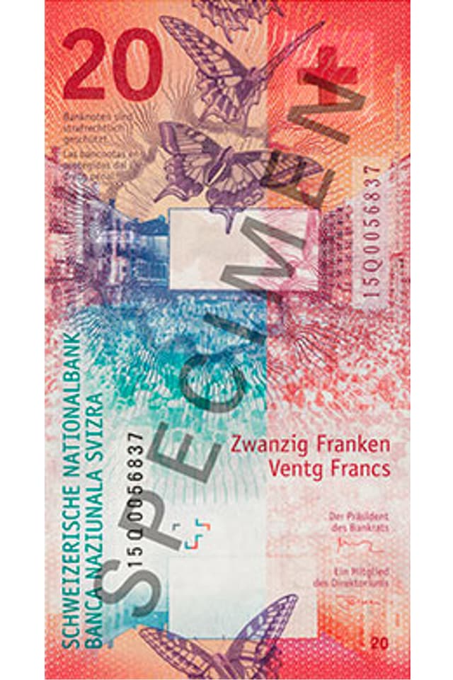 La nova bancnota da davos. La nova bancnota da davos.