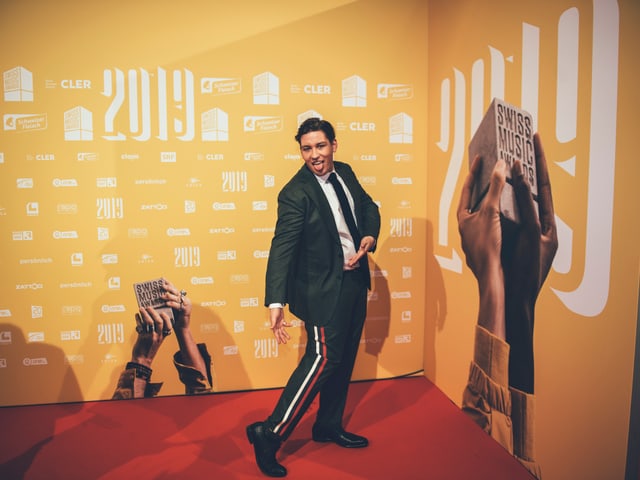 'Best Talent' Marius Baer trägt für einmal Schuhe.