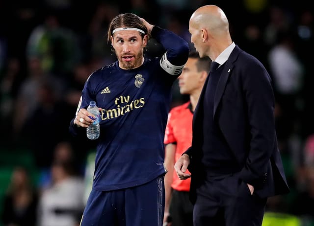 Zinédine Zidane und Sergio Ramos. Zinédine Zidane und Sergio Ramos.