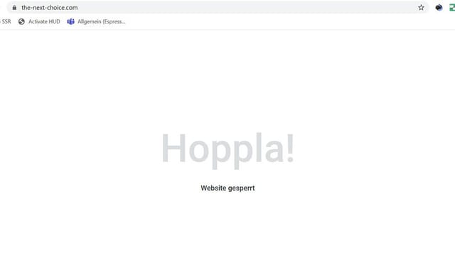 Screenshot leere Seite. Screenshot leere Seite.