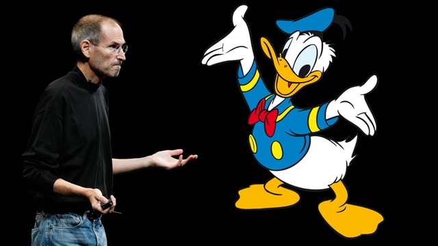 Steve Jobs und Donald Duck