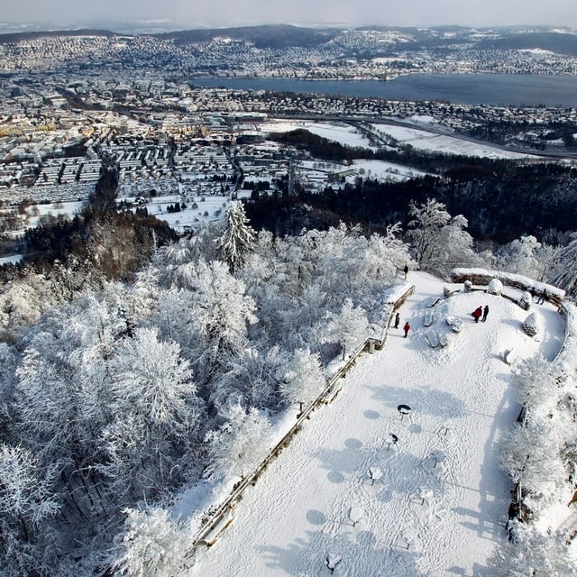 Blick vom Üetliberg, Zürich im Winter Blick vom Üetliberg, Zürich im Winter