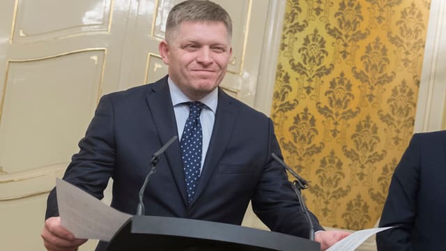 Der slowakische Regierungschef Robert Fico. Der slowakische Regierungschef Robert Fico.
