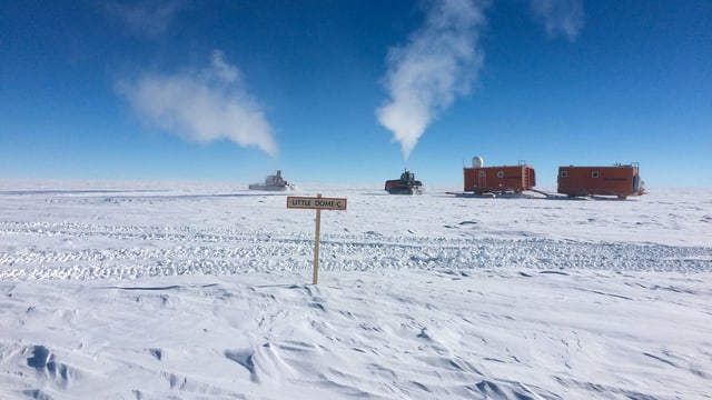 Eisige Verhältnisse: Bis minus 80 Grad Celsius im Winter und auch im Sommer nie wärmer als minus 25 Grad. Eisige Verhältnisse: Bis minus 80 Grad Celsius im Winter und auch im Sommer nie wärmer als minus 25 Grad.