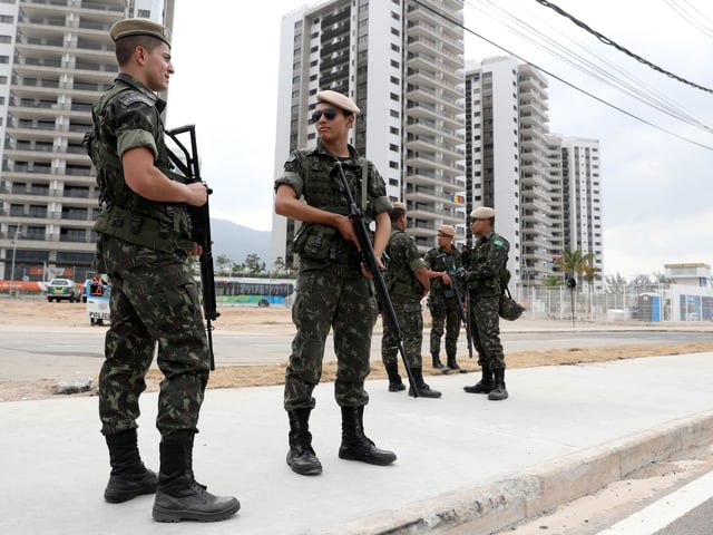Das Militär in Rio. Das Militär in Rio.
