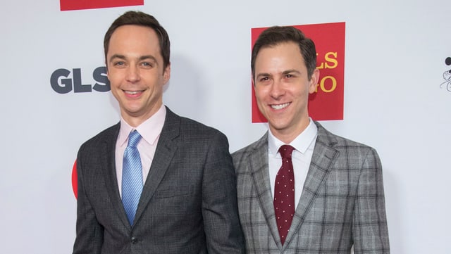 «The Big Bang Theory»-Star Jim Parsons und Todd Spiewak. «The Big Bang Theory»-Star Jim Parsons und Todd Spiewak.