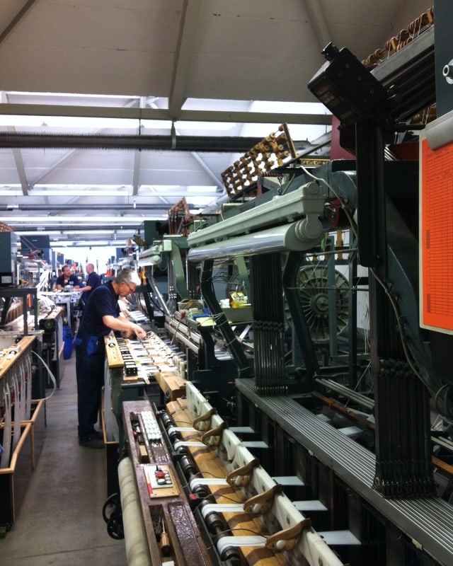 Die Produktionshalle der Firma vom Baur Industrietextilien in Wuppertal. Die Produktionshalle der Firma vom Baur Industrietextilien in Wuppertal.