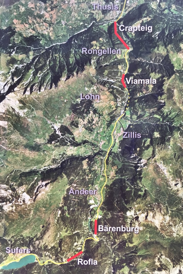 Dasperas il project dal tunnel Viamala vegnan realisads anc auters projects: Enfin il pli tard l'onn 2022 han era ils tunnels Crapteig, Bärenburg, Rofla tuts in agen tunnel da segirtad. Dasperas il project dal tunnel Viamala vegnan realisads anc auters projects: Enfin il pli tard l'onn 2022 han era ils tunnels Crapteig, Bärenburg, Rofla tuts in agen tunnel da segirtad.