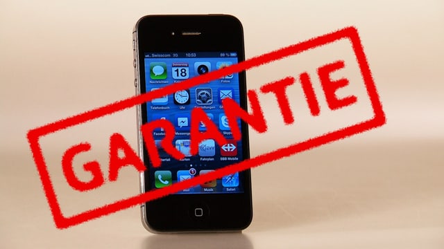 iphone mit Garantiestempel iphone mit Garantiestempel