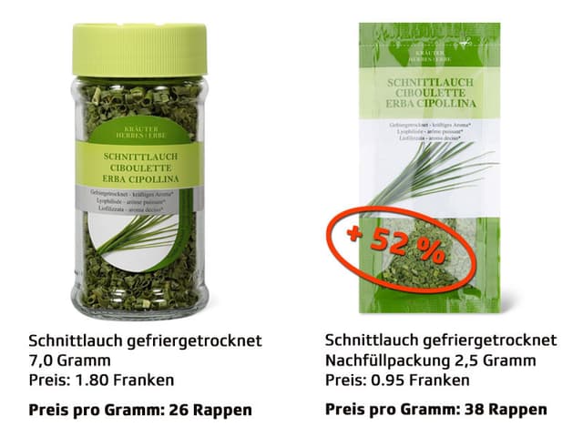 Preisvergleich Verpackungen Glas und Nachfüllbeutel. Preisvergleich Verpackungen Glas und Nachfüllbeutel.