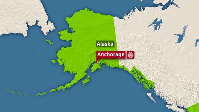Karte von Alaska. 