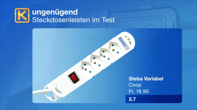 Steckdosenleiste in der Übersicht Steckdosenleiste in der Übersicht
