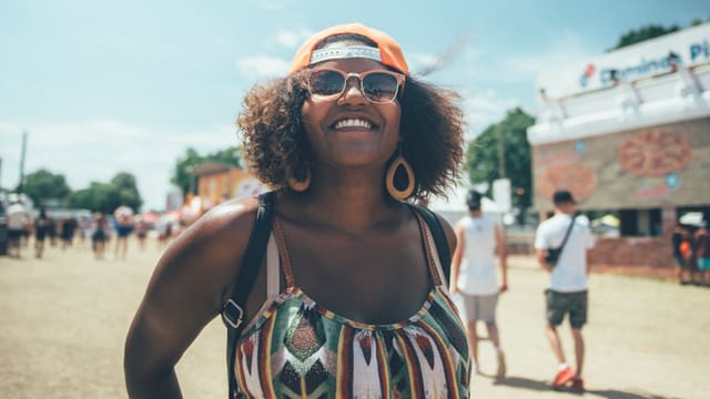 Junge Frau am Openair Frauenfeld. Junge Frau am Openair Frauenfeld.