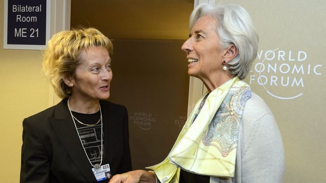 Eveline Widmer-Schlumpf und Christine Lagarde Eveline Widmer-Schlumpf und Christine Lagarde