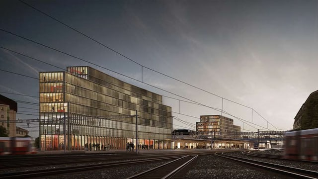 Projektskizze des Bahnhofs Renens. Projektskizze des Bahnhofs Renens.