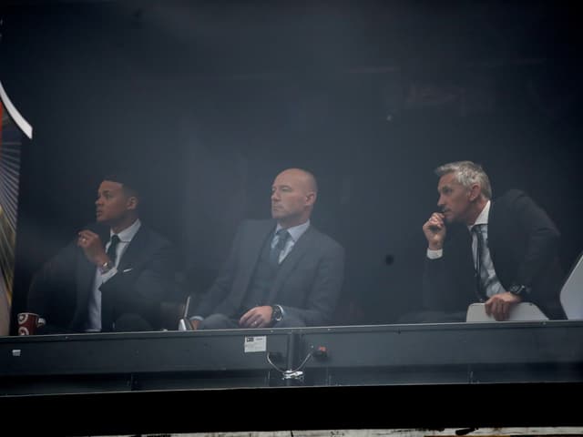 Jermaine Jenas, Alan Shearer und Gary Lineker in der TV-Box