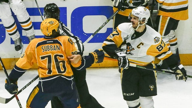 P.K. Subban und Sidney Crosby. P.K. Subban und Sidney Crosby.