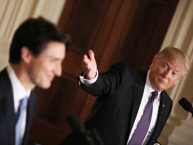 Trudeau und Trump im Weissen Haus Trudeau und Trump im Weissen Haus