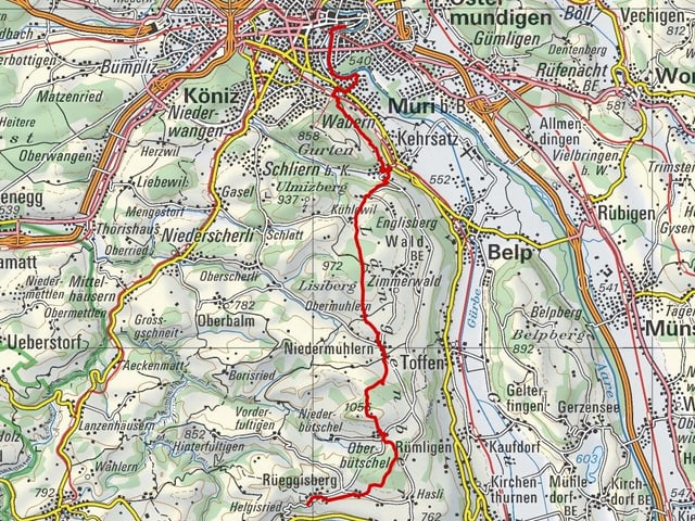 Etappe 9: Bern – Rüeggisberg Etappe 9: Bern – Rüeggisberg