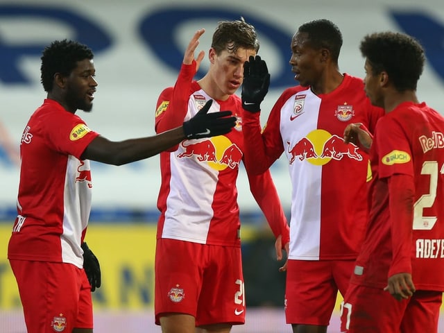 Salzburg-Spieler Sekou Koita (l.). Salzburg-Spieler Sekou Koita (l.).