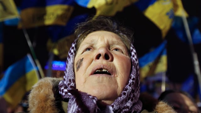 Eine Frau am Protestieren. Eine Frau am Protestieren.