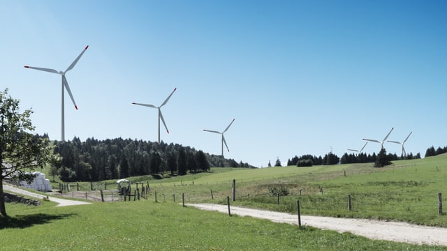 Visualisierung eines Windparks Visualisierung eines Windparks
