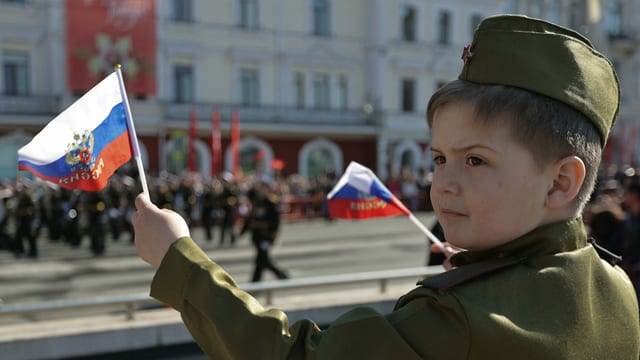Parade in Vladivostok (April 9, 2022) on Victory Day, marking the 77th anniversary of the victory over Nazi Germany in World War II.