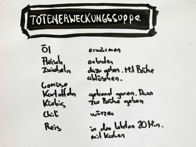 Rezept für eine chilenische Totenerweckungssuppe Rezept für eine chilenische Totenerweckungssuppe