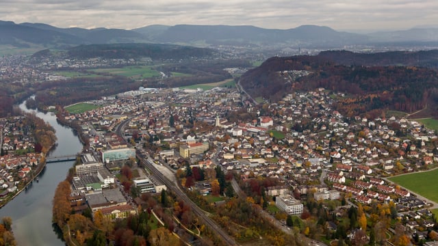 Blick auf Schoenenwerd. Blick auf Schoenenwerd.