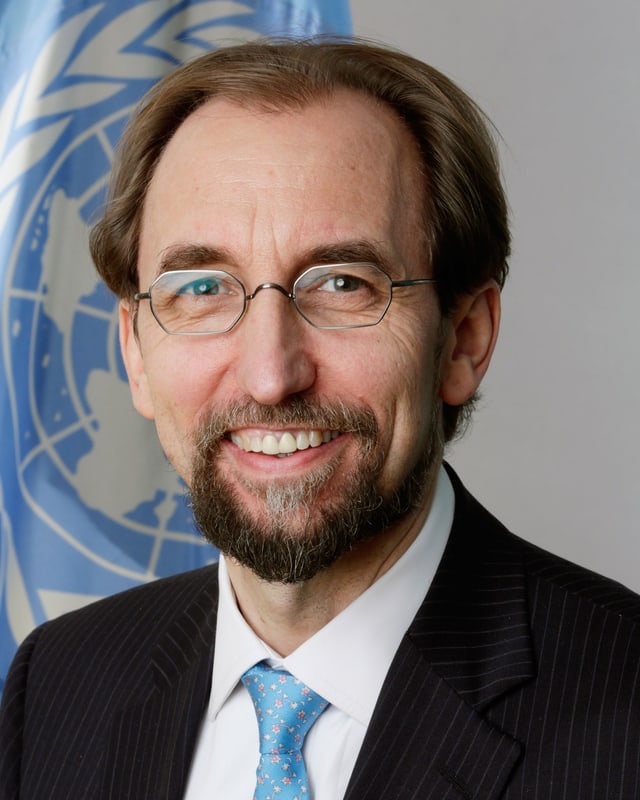 Porträt von Zeid al-Hussein. Porträt von Zeid al-Hussein.