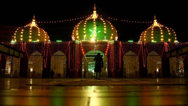 Dekorierte Moschee in Karachi, Pakistan