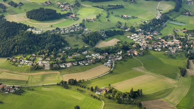 Gerzensee aus der Luft. Gerzensee aus der Luft.