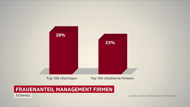Balkendiagramm zum Frauenanteil im Management Balkendiagramm zum Frauenanteil im Management