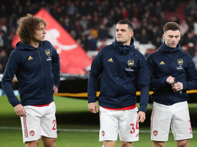 Granit Xhaka und seine «Gunners»-Kollegen. Granit Xhaka und seine «Gunners»-Kollegen.
