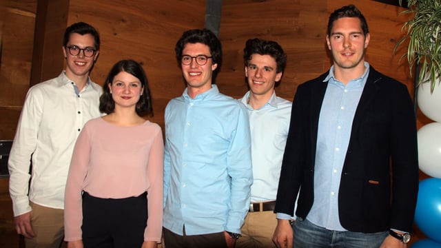 Ils candidats liberaldemocrats giuvens: Yannik Gartmann, Flavia Aebli, Gian Donatsch, Nino Fontana e Nico Züllig (da sen.) Ils candidats liberaldemocrats giuvens: Yannik Gartmann, Flavia Aebli, Gian Donatsch, Nino Fontana e Nico Züllig (da sen.)