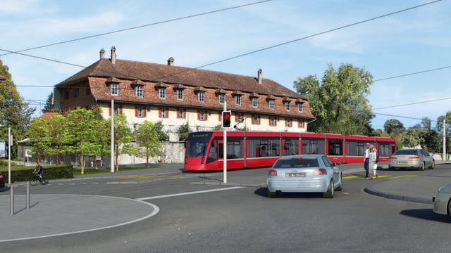 Tram Region Bern, Visualisierung in Köniz: Nun eine Sache einer Kerngruppe Tram Region Bern, Visualisierung in Köniz: Nun eine Sache einer Kerngruppe