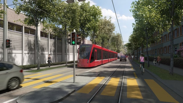 Visualisierung: Tram fährt Visualisierung: Tram fährt
