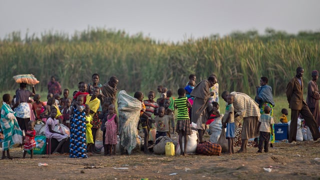 Flüchtlinge in Südsudan. Flüchtlinge in Südsudan.