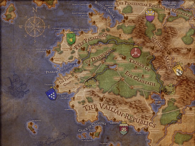 Eine Karte von Eora. Eine Karte von Eora.