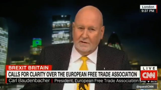 Carl Baudenbacher auf CNN. Carl Baudenbacher auf CNN.