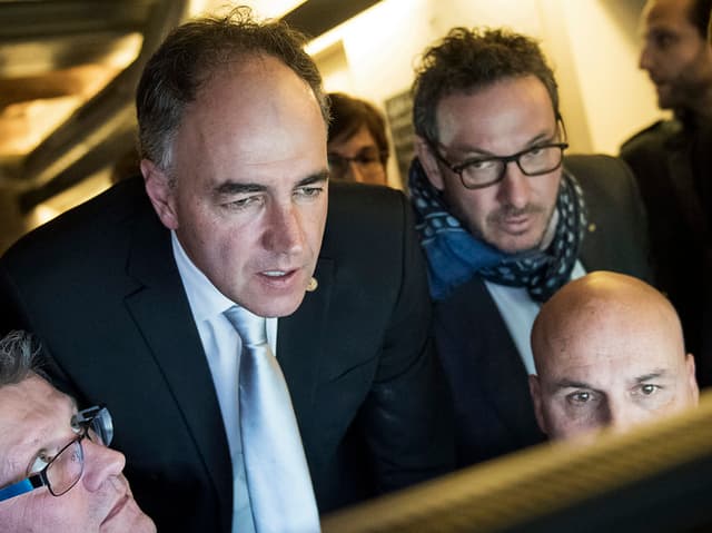 Christophe Darbellay am Wahlsonntag. Christophe Darbellay am Wahlsonntag.
